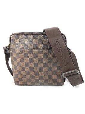 Louis Vuitton Shoulder Bag Olaf PM Damier Canvas Ebene Brown